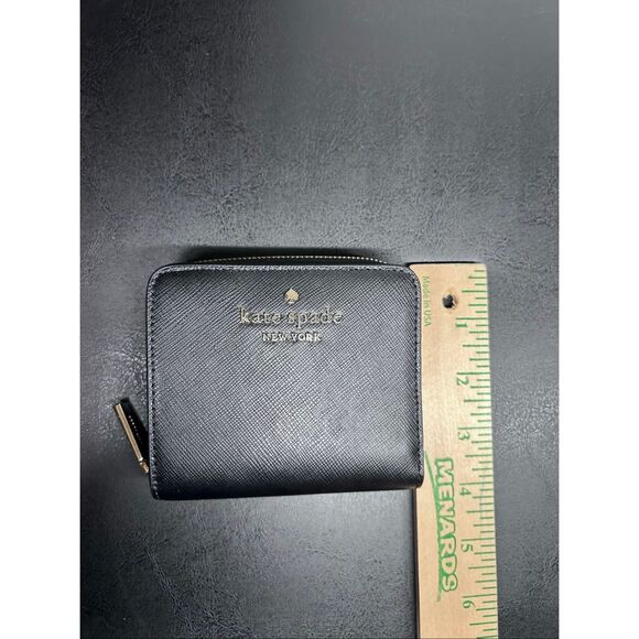 Kate Spade Staci Sm Saffiano Leather Zip Around Wallet WLR00634 Black NWT - Picture 6 of 8